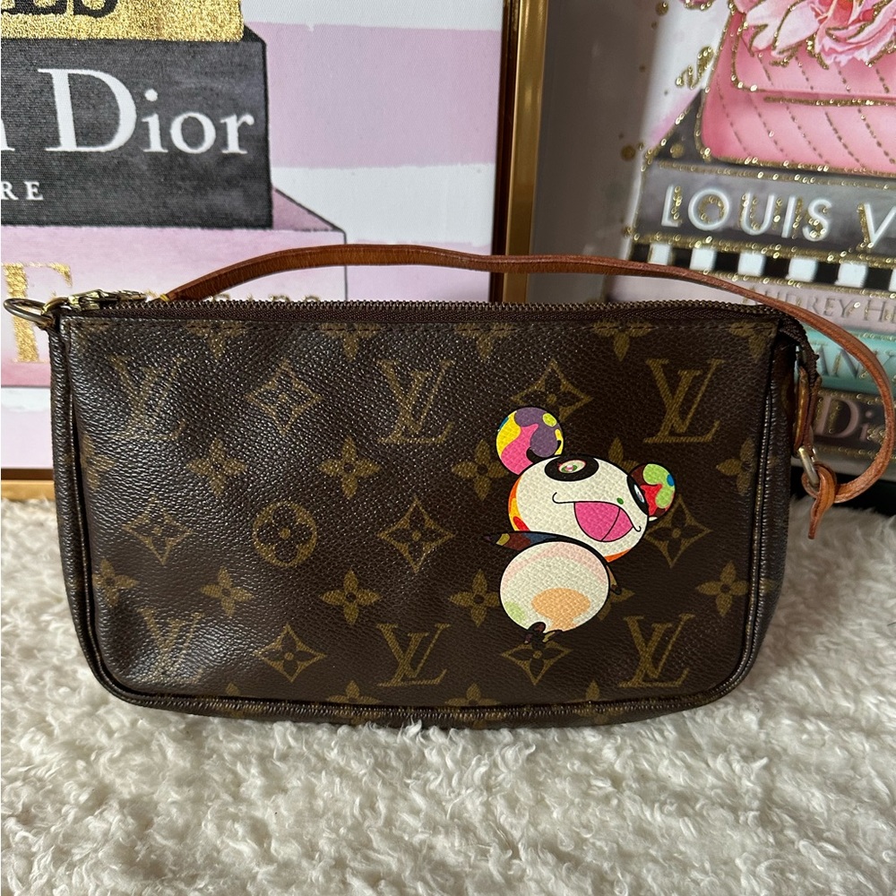RARE Louis Vuitton Monogram Murakami Panda Pouchette